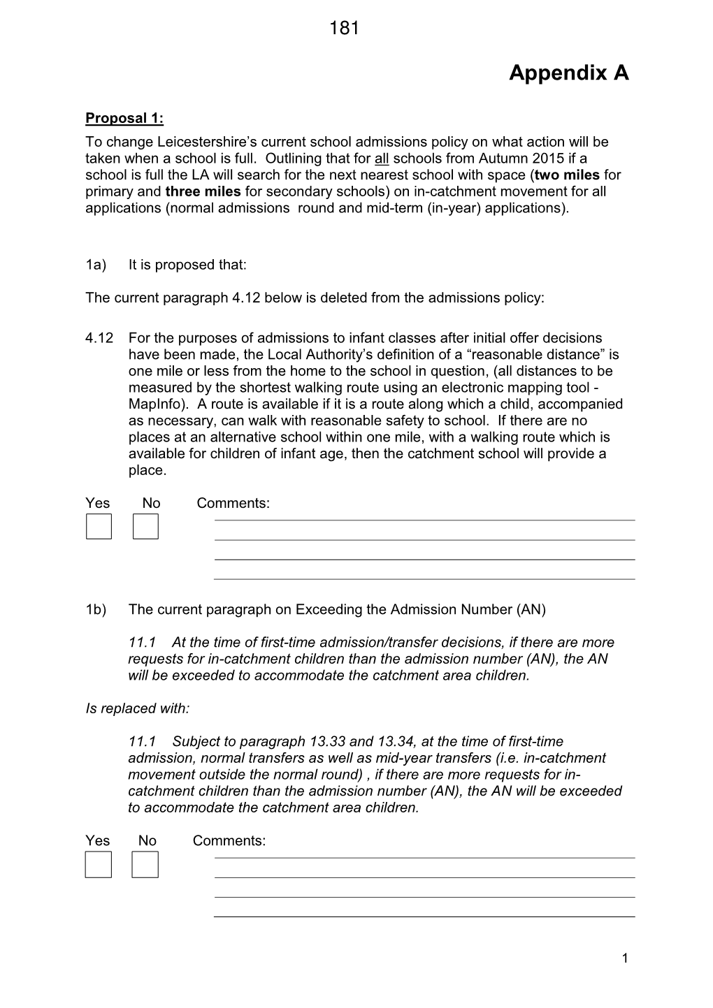 12 Admissions to Mainstream Schools Appx a , Item 114. PDF 1 MB