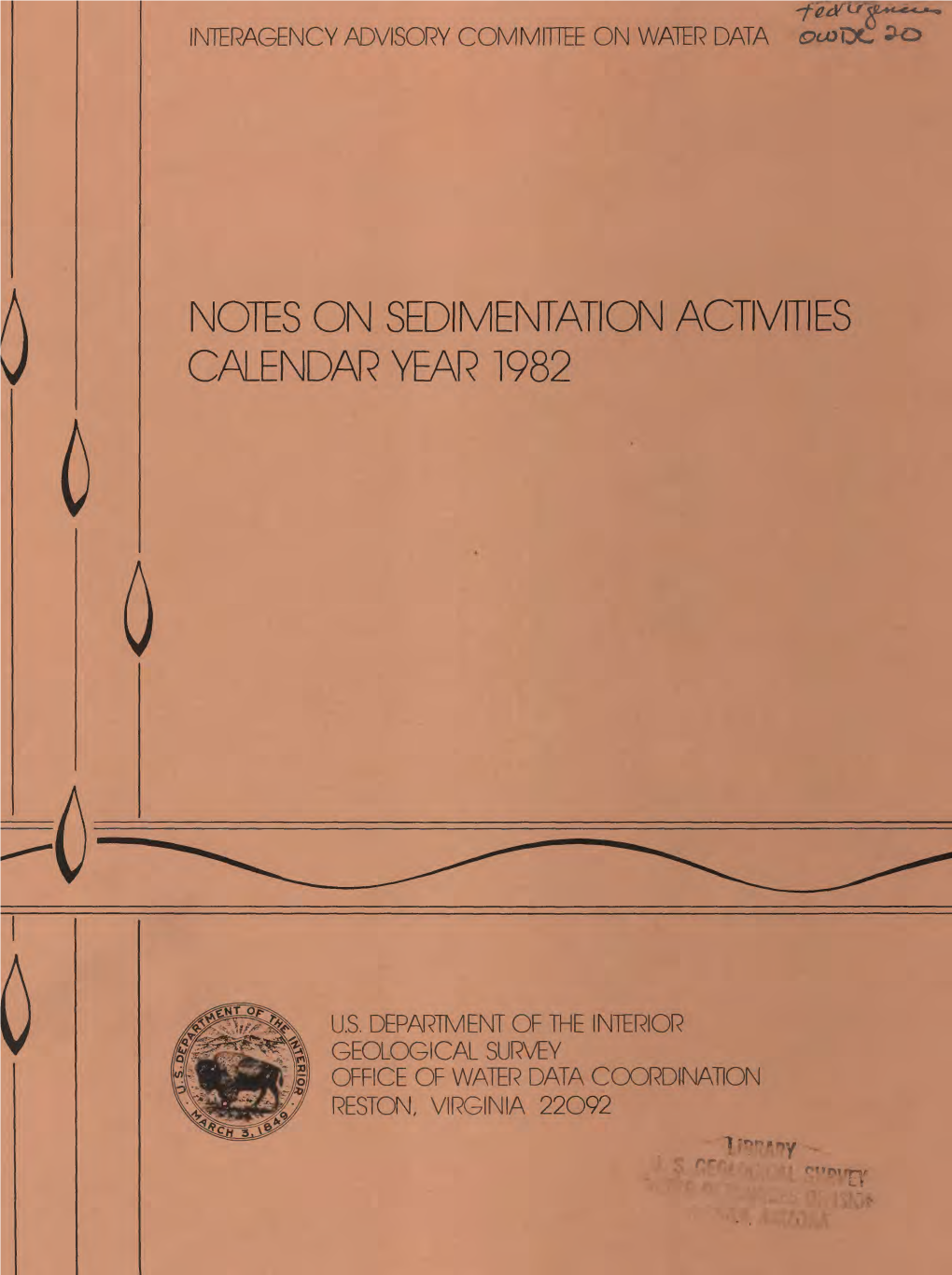 Notes on Sedimentation Activities Calendar Year 1982