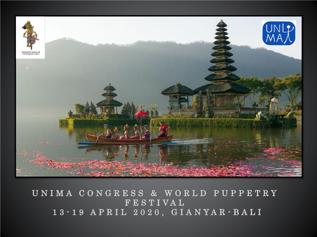 Unima Congress & World Puppetry Festival 13-19