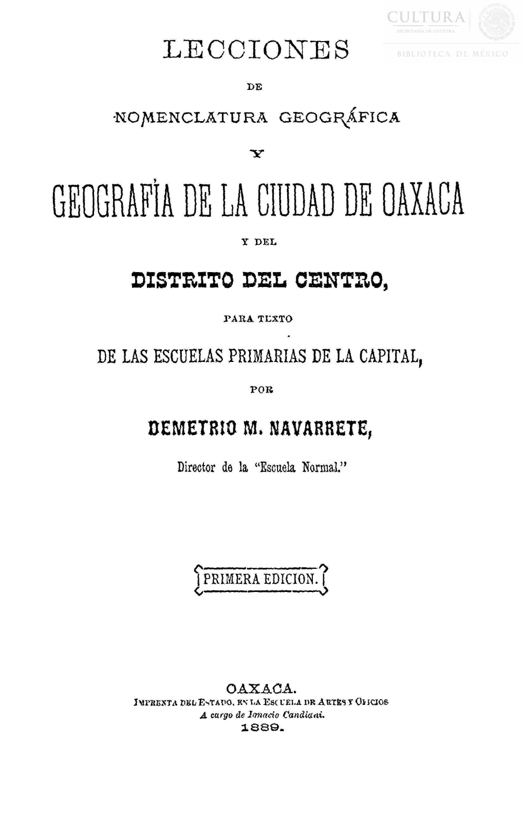 Geografia DE LA CIUDAD DE OAXACA