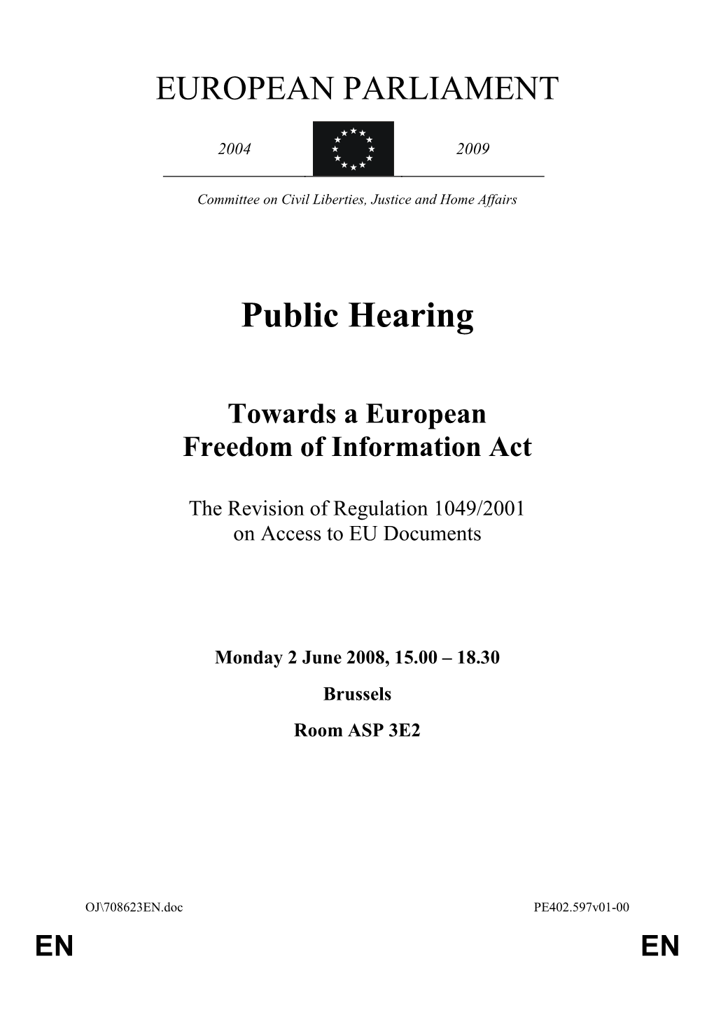 Public Hearing