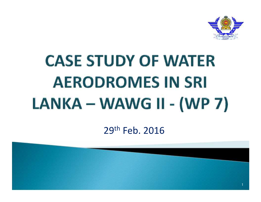 Operation of Water Aerodromes