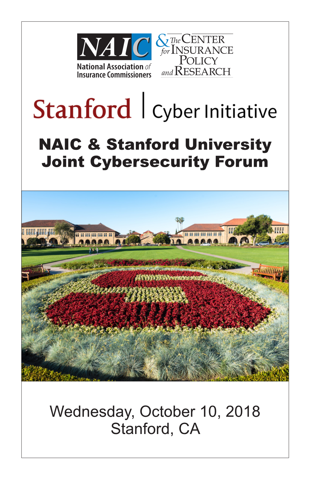 NAIC & Stanford University Joint Cybersecurity Forum Wednesday