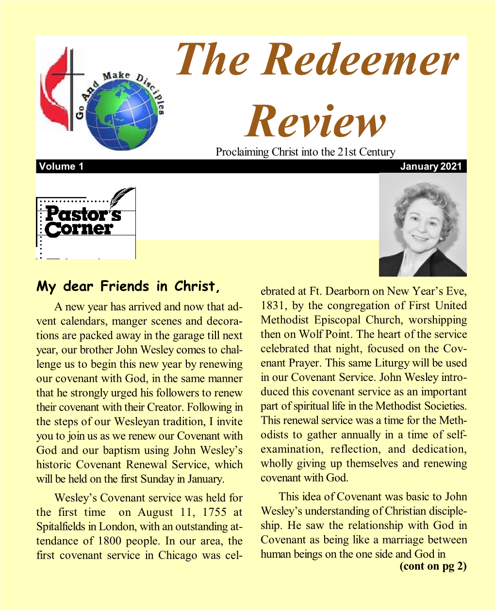 The Redeemer Review Proclaiming Christ Into the 21St Century Volume 1 January 2021