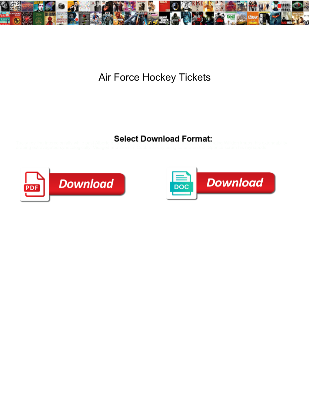 Air Force Hockey Tickets