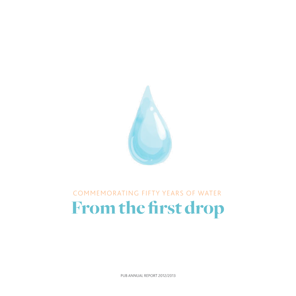 COMMEMORATING FIFTY YEARS of WATER from the First Drop