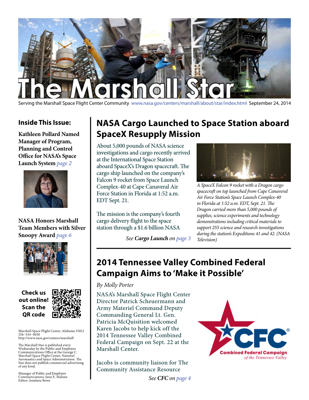 2014 Tennessee Valley Combined Federal Campaign Aims To