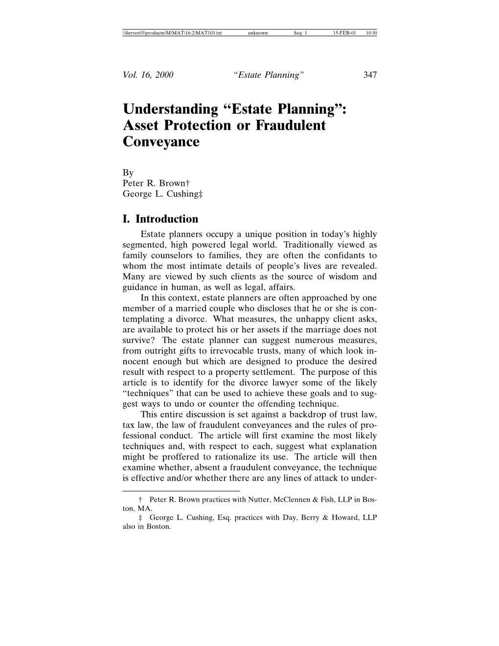 Estate Planning” 347