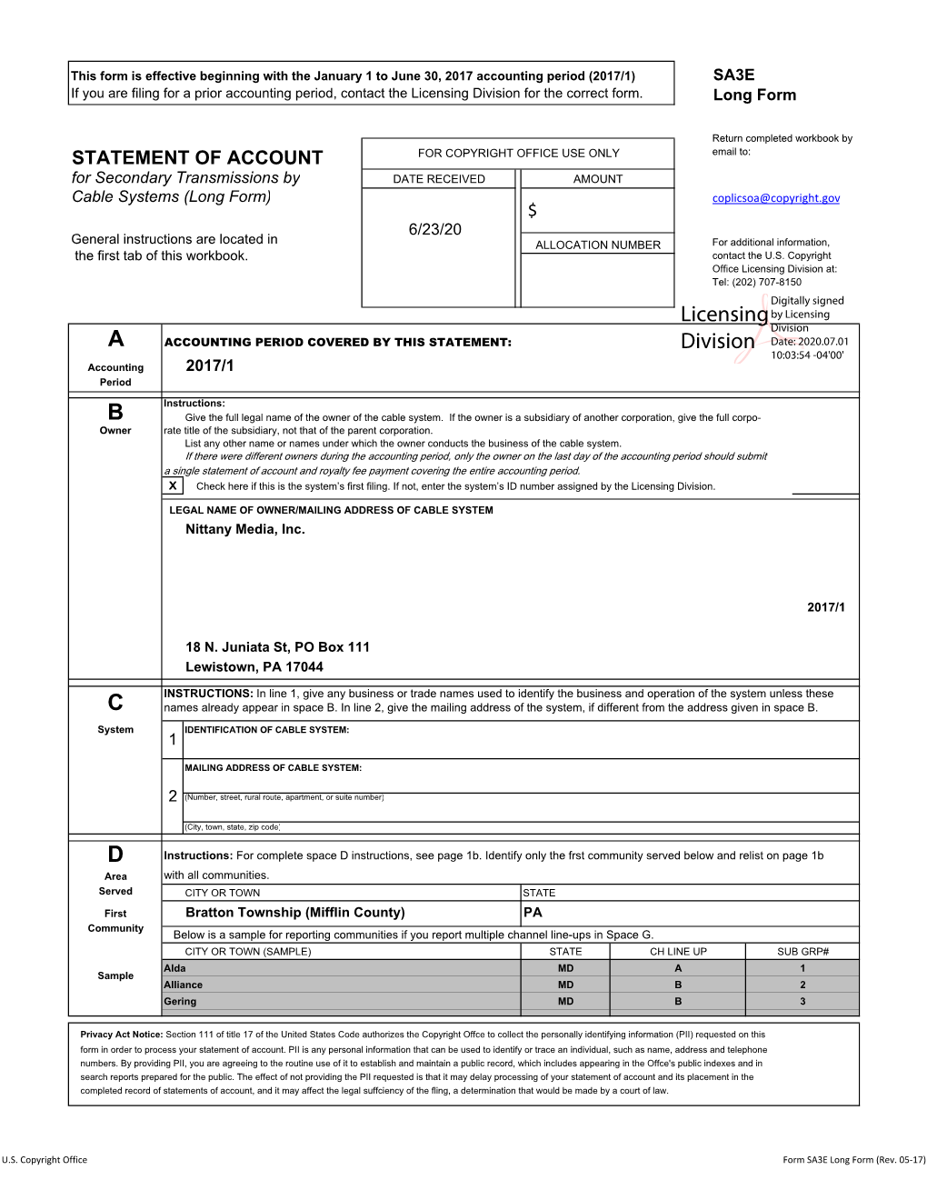 ADBC Licensing Division