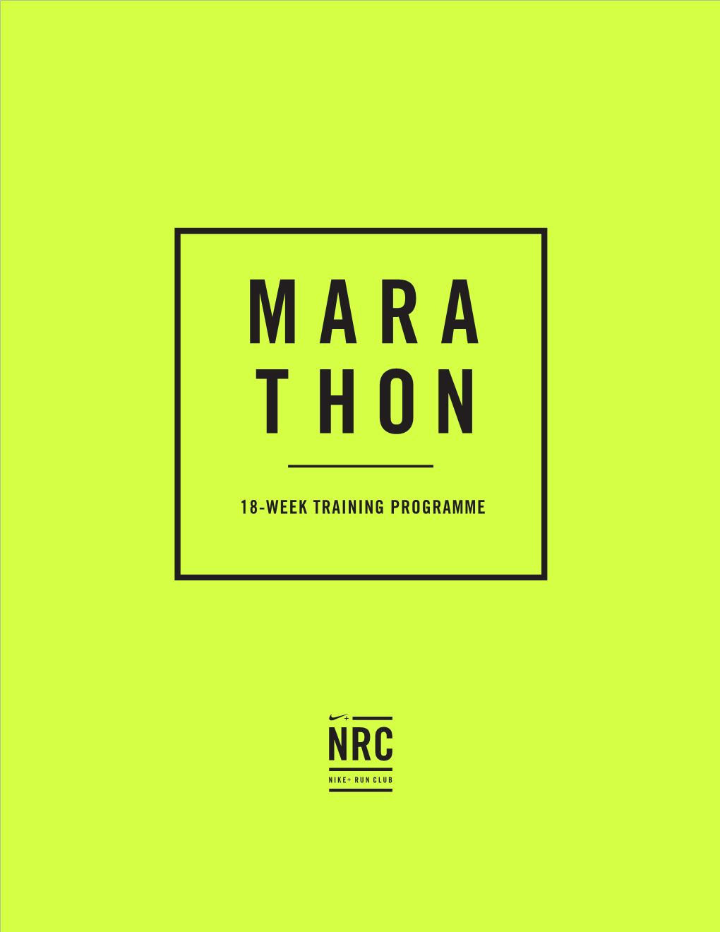 Nike's Marathon Training Plan