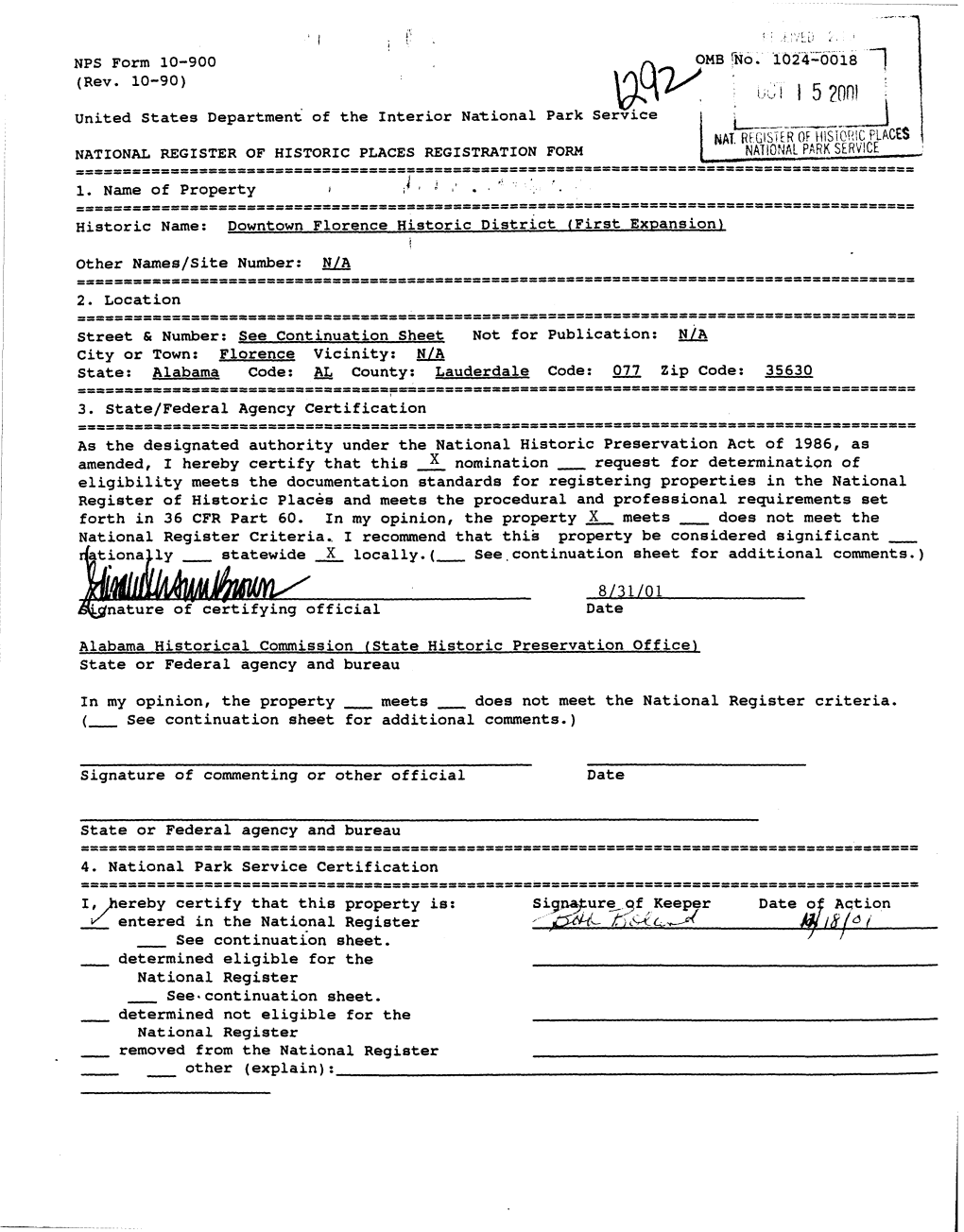 NAT^Tsteirottiisiortc PLACES NATIONAL REGISTER of HISTORIC PLACES REGISTRATION FORM NATIONAL PARK SERVICE