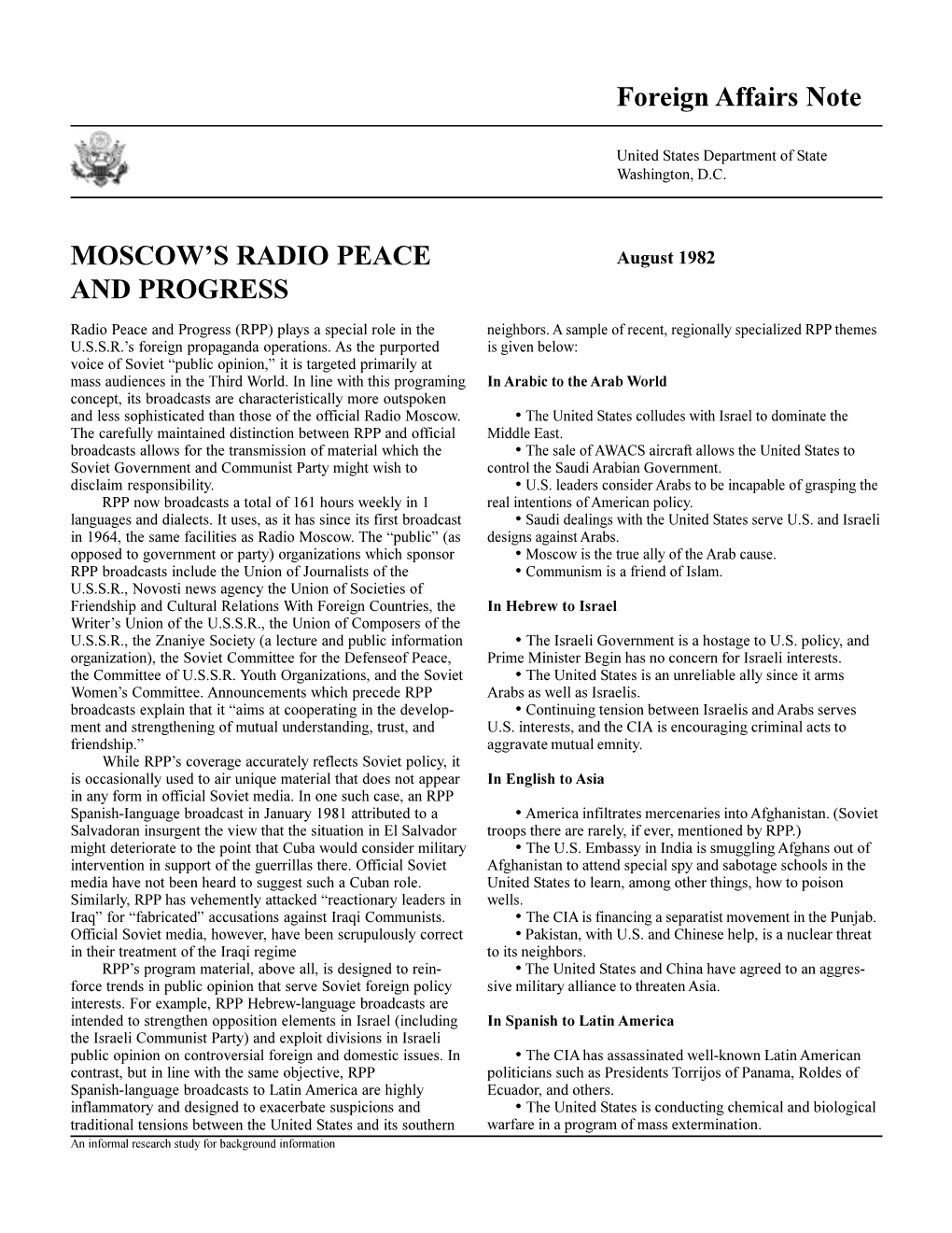 Moscow's Radio Peace Progress Aug 1982.P65