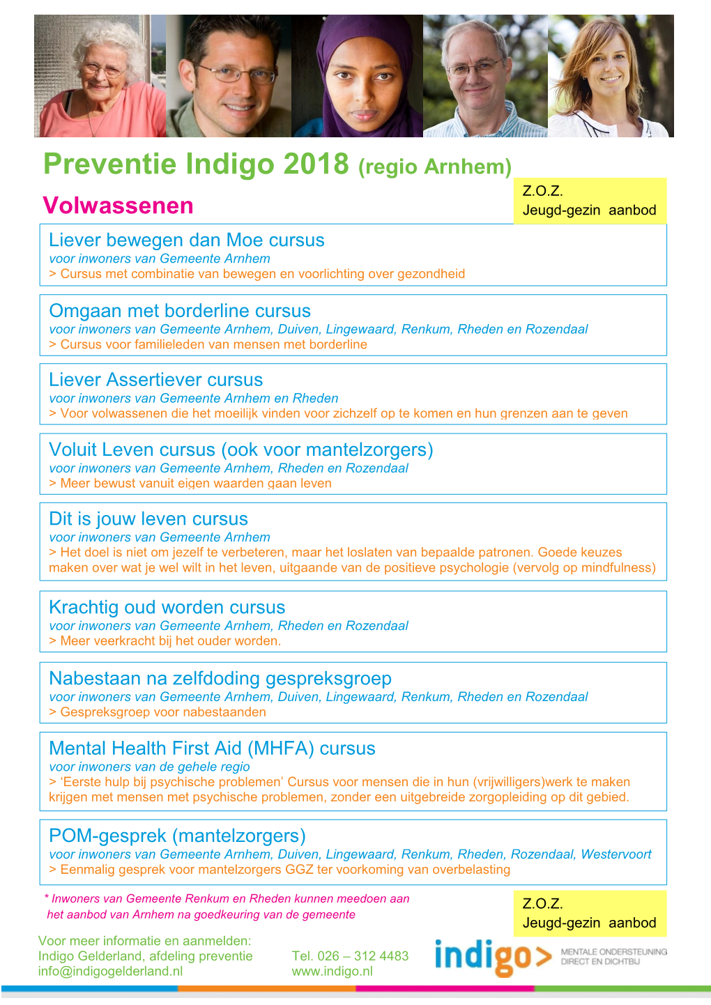 Preventie Indigo 2018 (Regio Arnhem) Z.O.Z