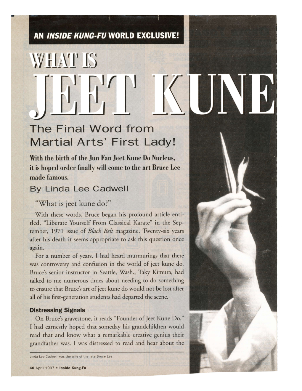 \Yiiiyl'lj Jitl the Final Word from Martial Arts' First Lady!