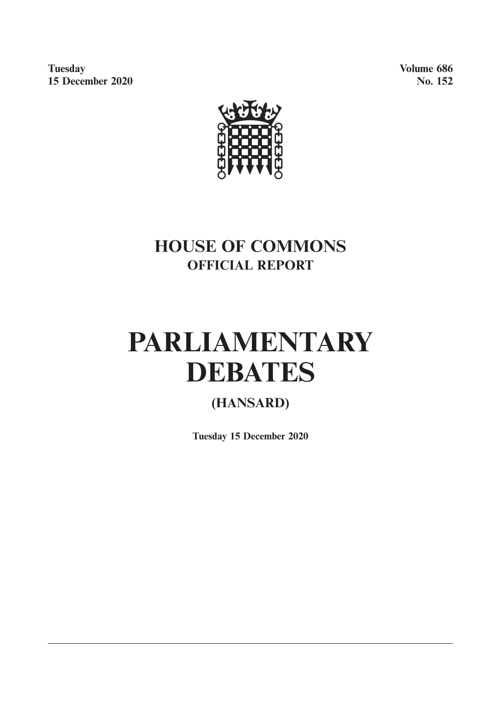 Whole Day Download the Hansard Record of the Entire Day in PDF Format. PDF File, 1.16