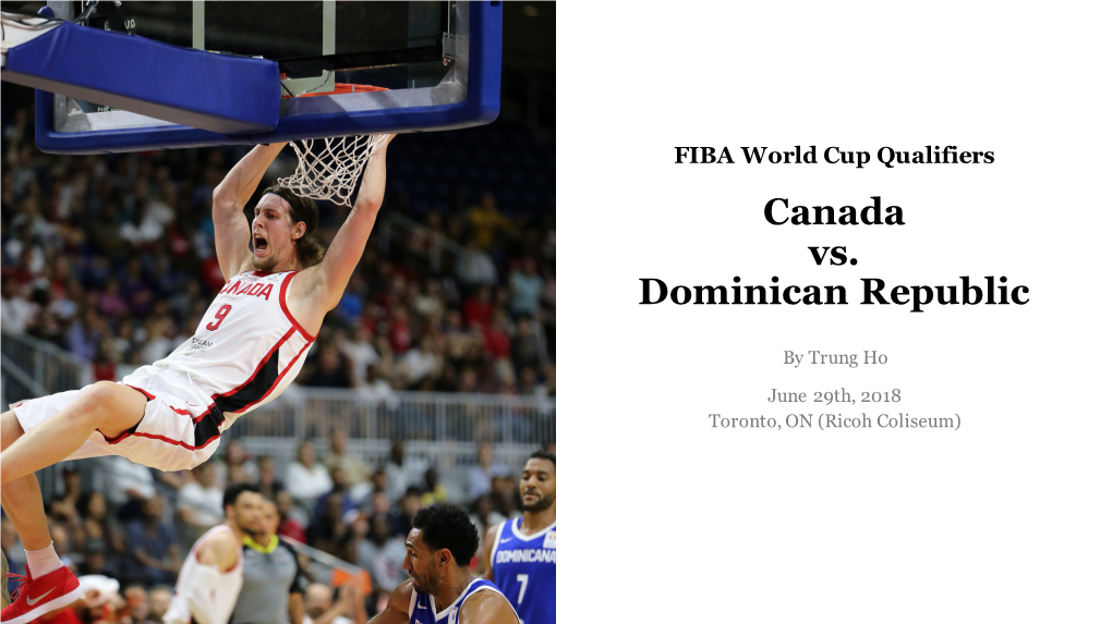 Canada Basketball FIBA WC Qualifiers