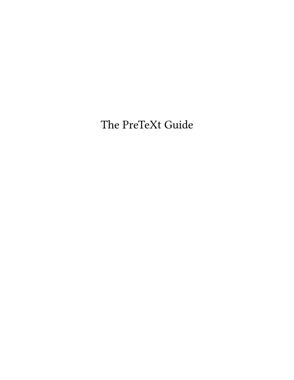 The Pretext Guide