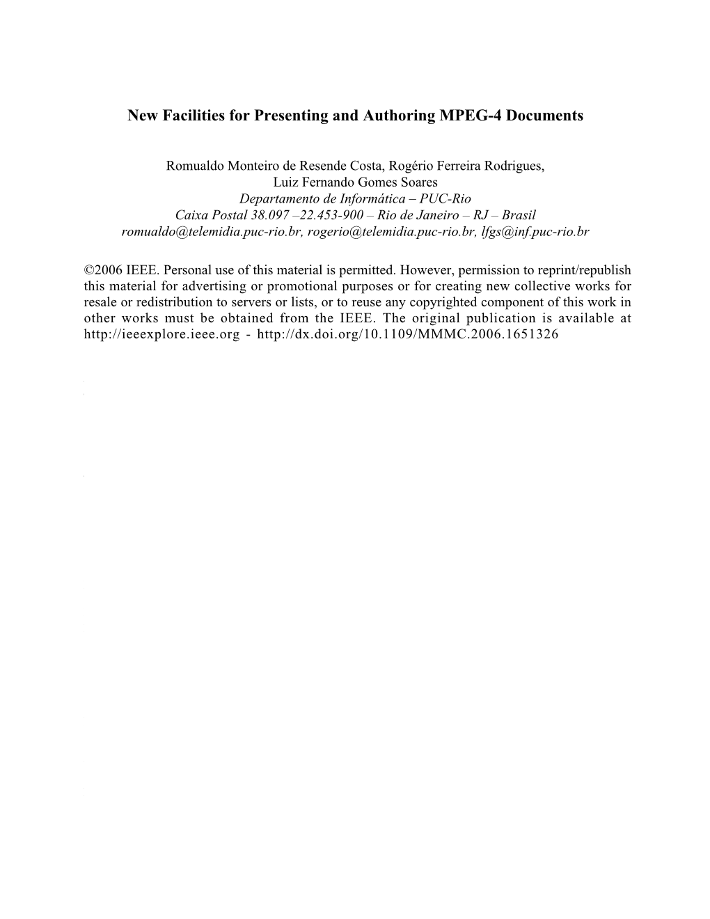 New Facilities for Presenting and Authoring MPEG-4 Documents
