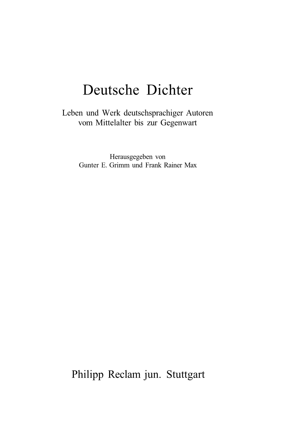 Deutsche Dichter