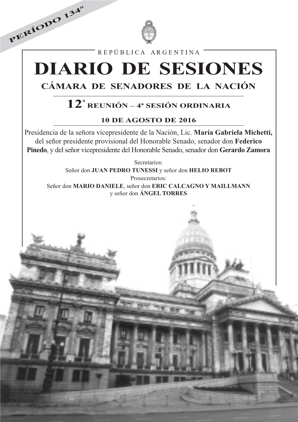 D I a R I O D E S E S I O N E S Cámara De Senadores De La Nación