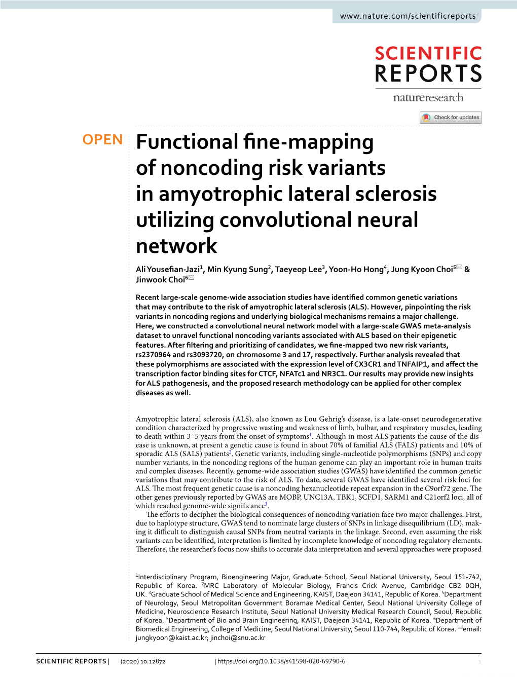 Functional Fine-Mapping of Noncoding Risk Variants in Amyotrophic Lateral