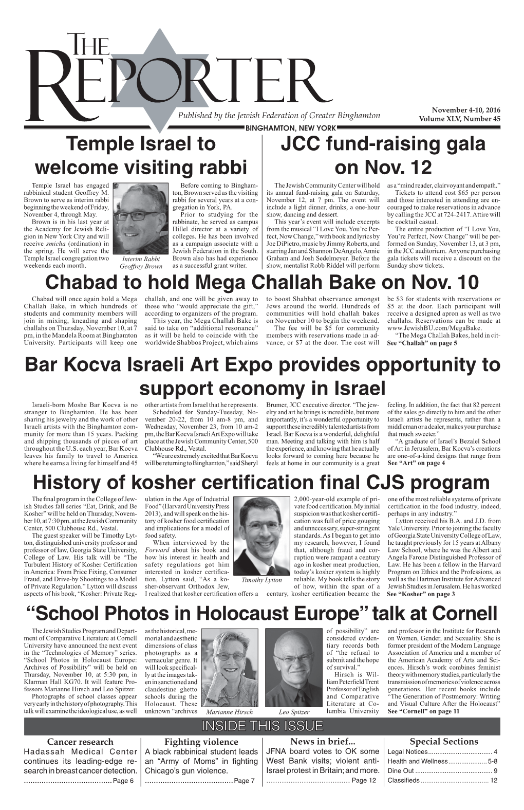 History of Kosher Certification Final CJS Program Temple Israel to Welcome Visiting Rabbi Chabad to Hold Mega Challah Bake on No