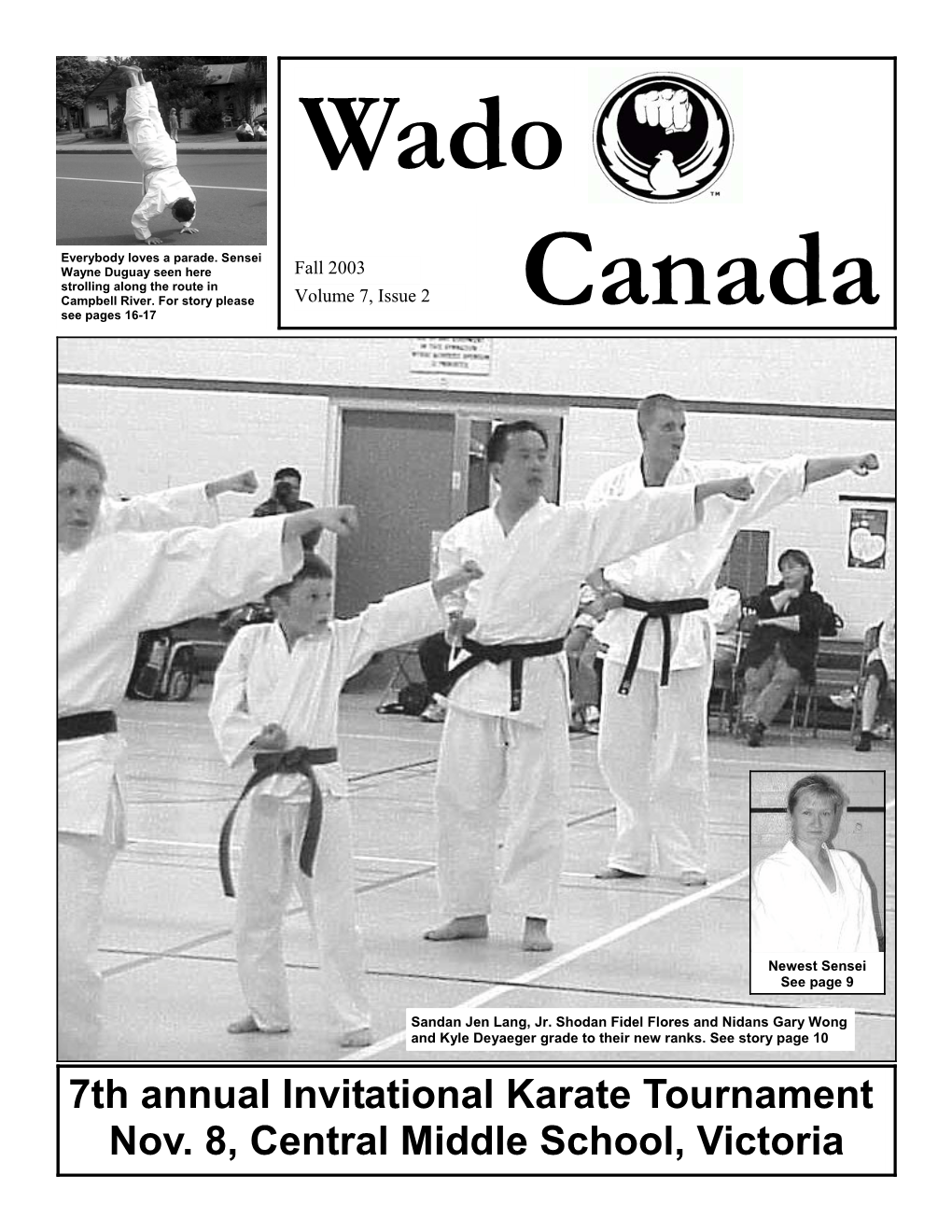 7Th Annual Invitational Karate Tournament Nov. 8, Central Middle School, Victoria Page 2 Wado Canada