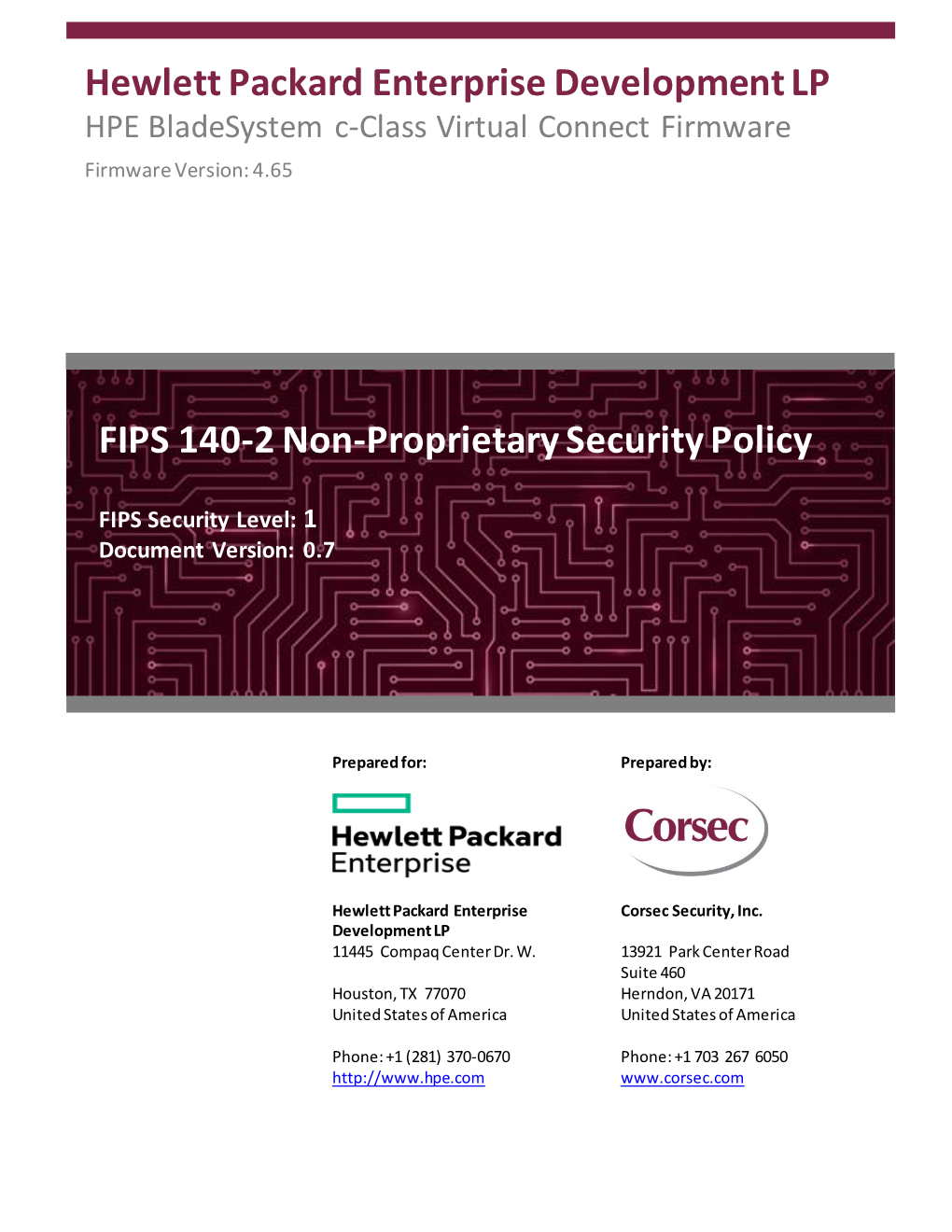 FIPS 140-2 Non-Proprietary Security Policy