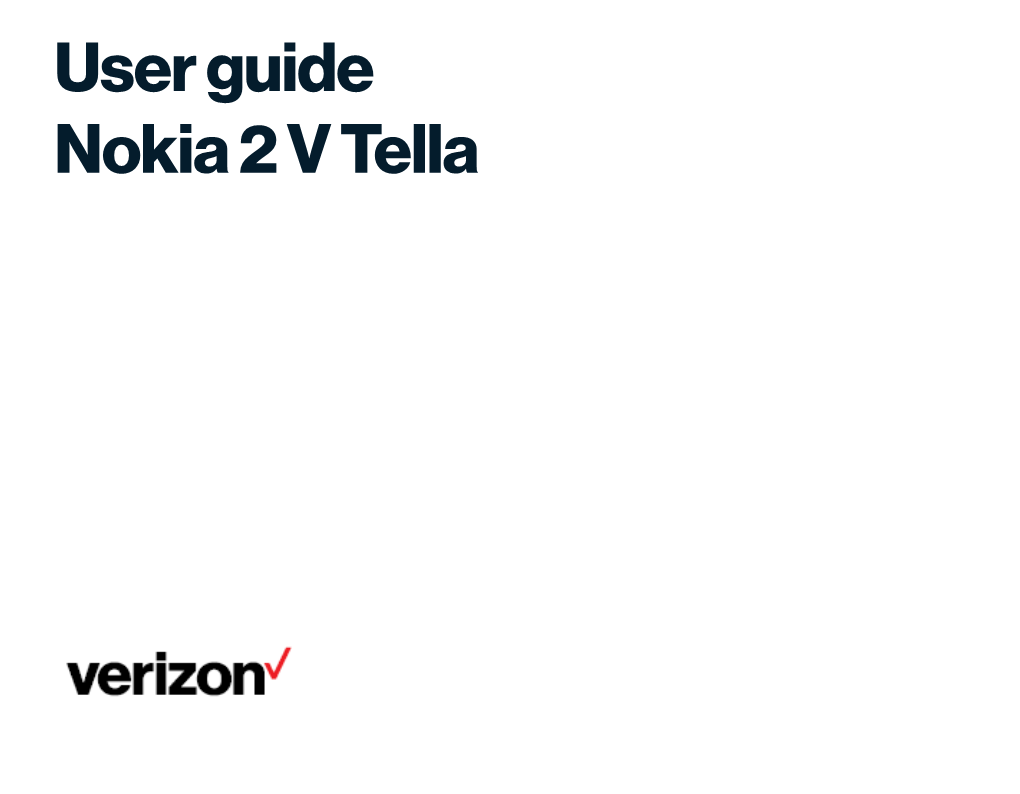 User Guide Nokia 2 V Tella