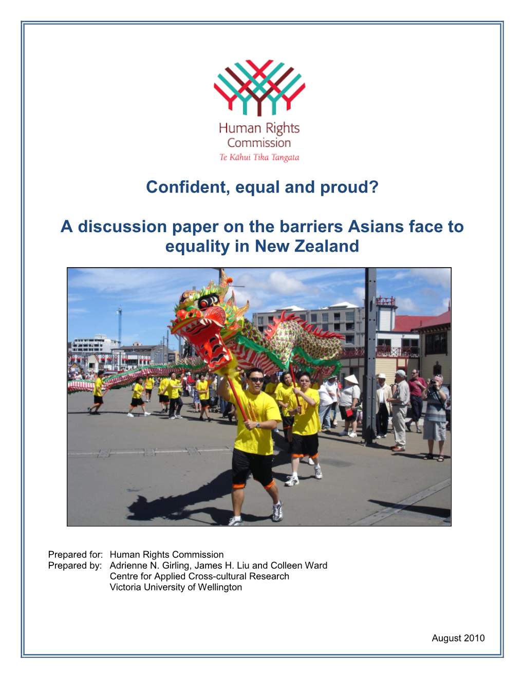 Confident, Equal and Proud? a Discussion Paper on the Barriers