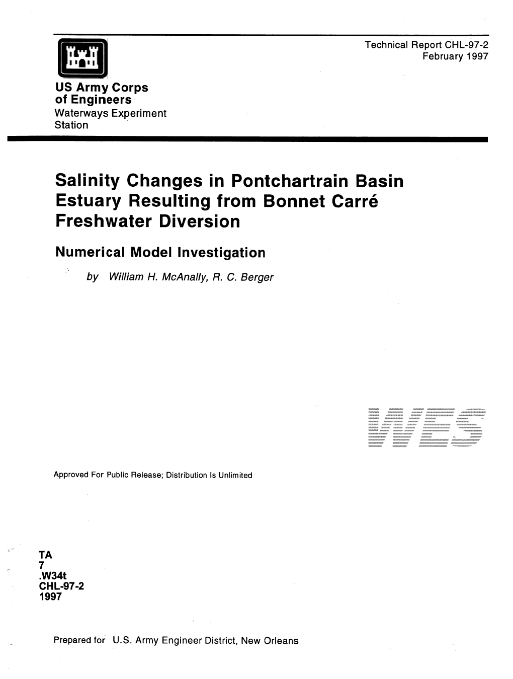 Salinity Changes in Pontchartrain Basin Estuary Resulting from Bonnet Carré Freshwater Diversion