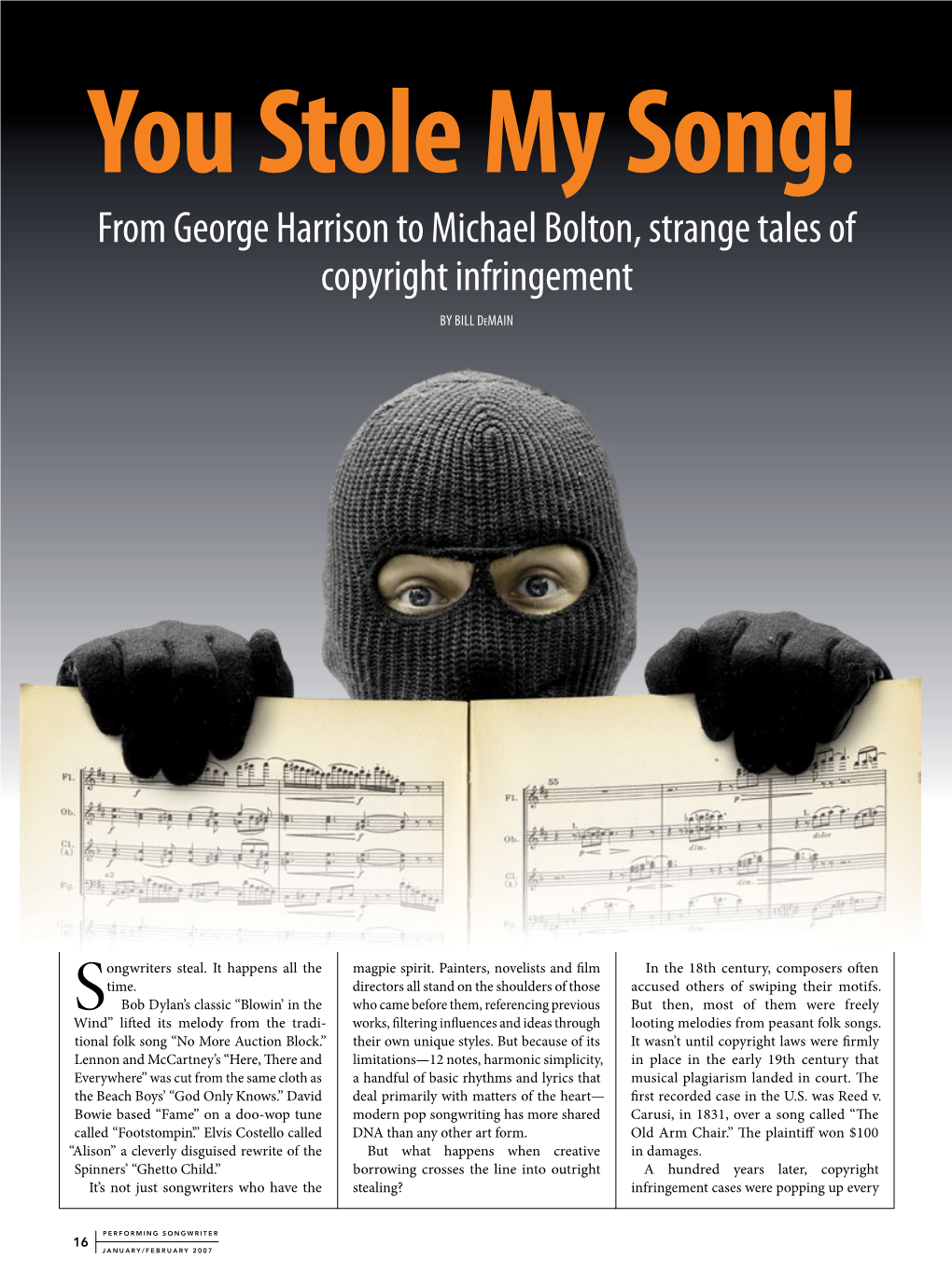 From George Harrison to Michael Bolton, Strange Tales of Copyright Infringement