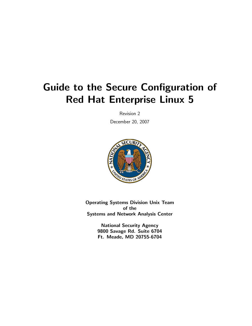 NSA RHEL Guide I731