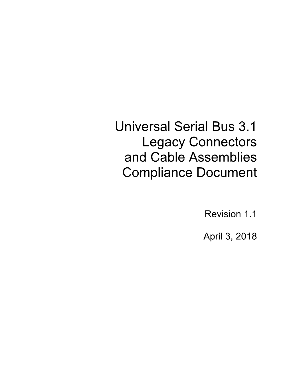 Cables and Connectors Class Document