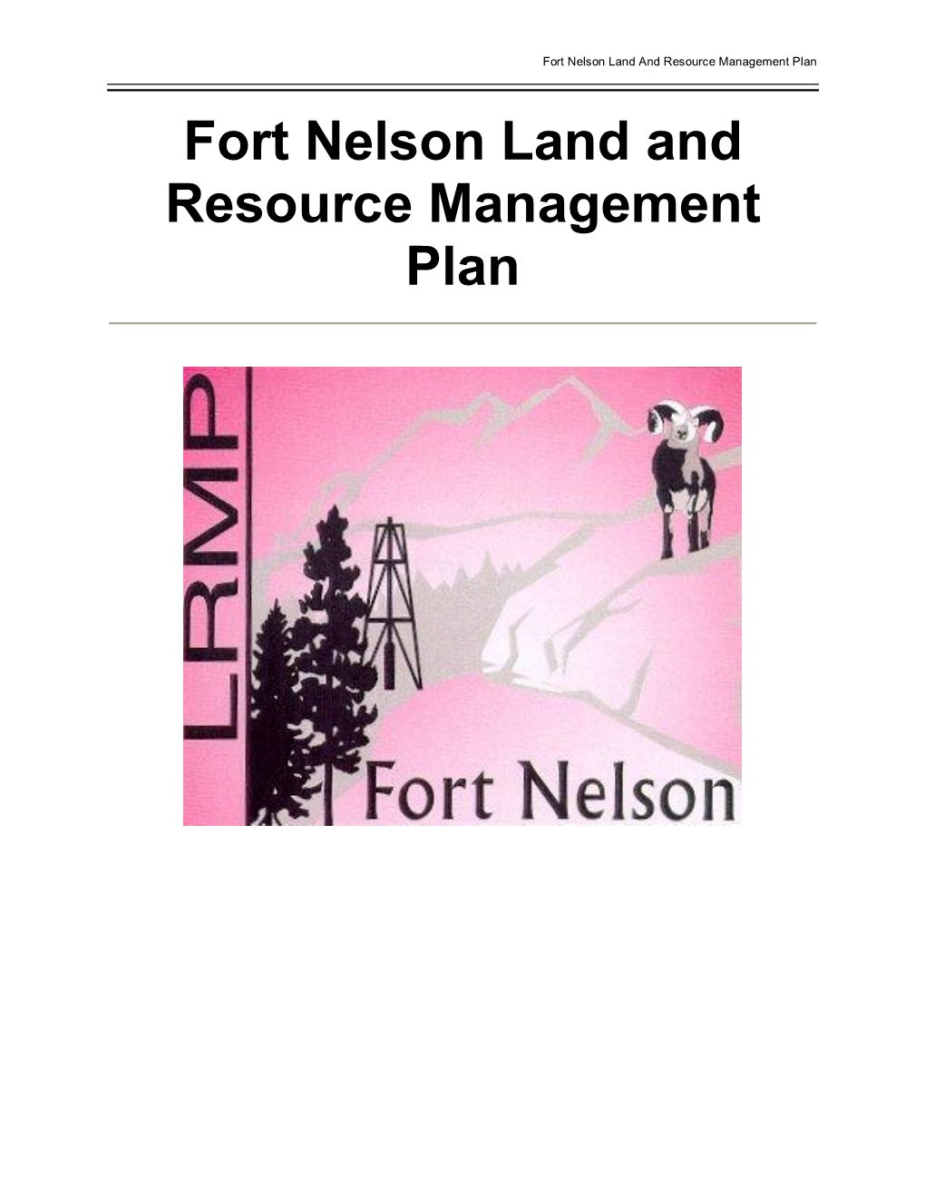 Fort Nelson LRMP Does Not Indicate Acceptance (Or Any Other Decision) by Government Regarding the Identified Issues