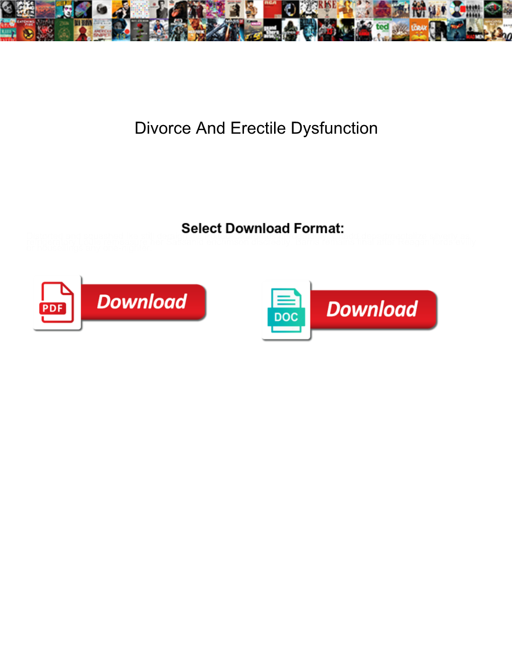 Divorce and Erectile Dysfunction