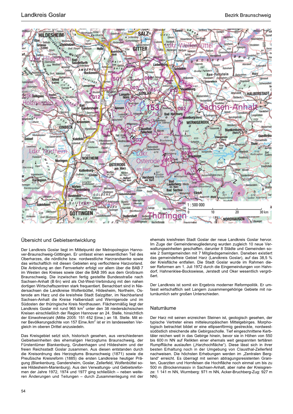 Landkreis Goslar Bezirk Braunschweig