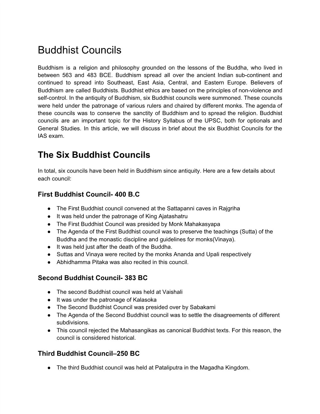 Buddhist Councils