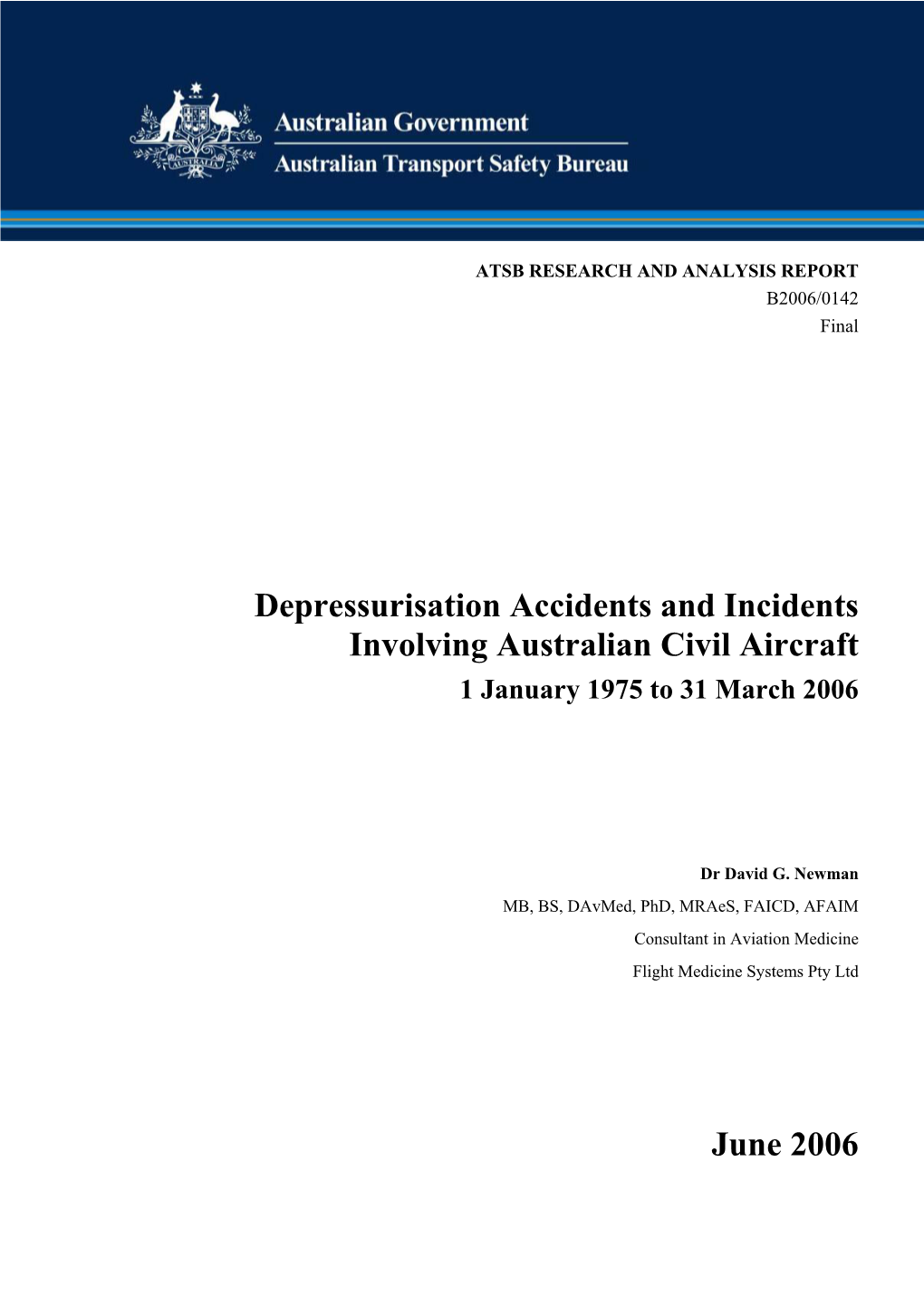 Aviation Research and Analysis Report B20060142