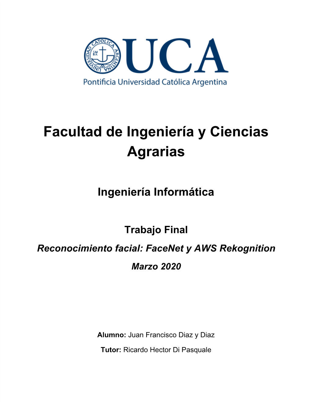 Reconocimiento Facial: Facenet Y AWS Rekognition