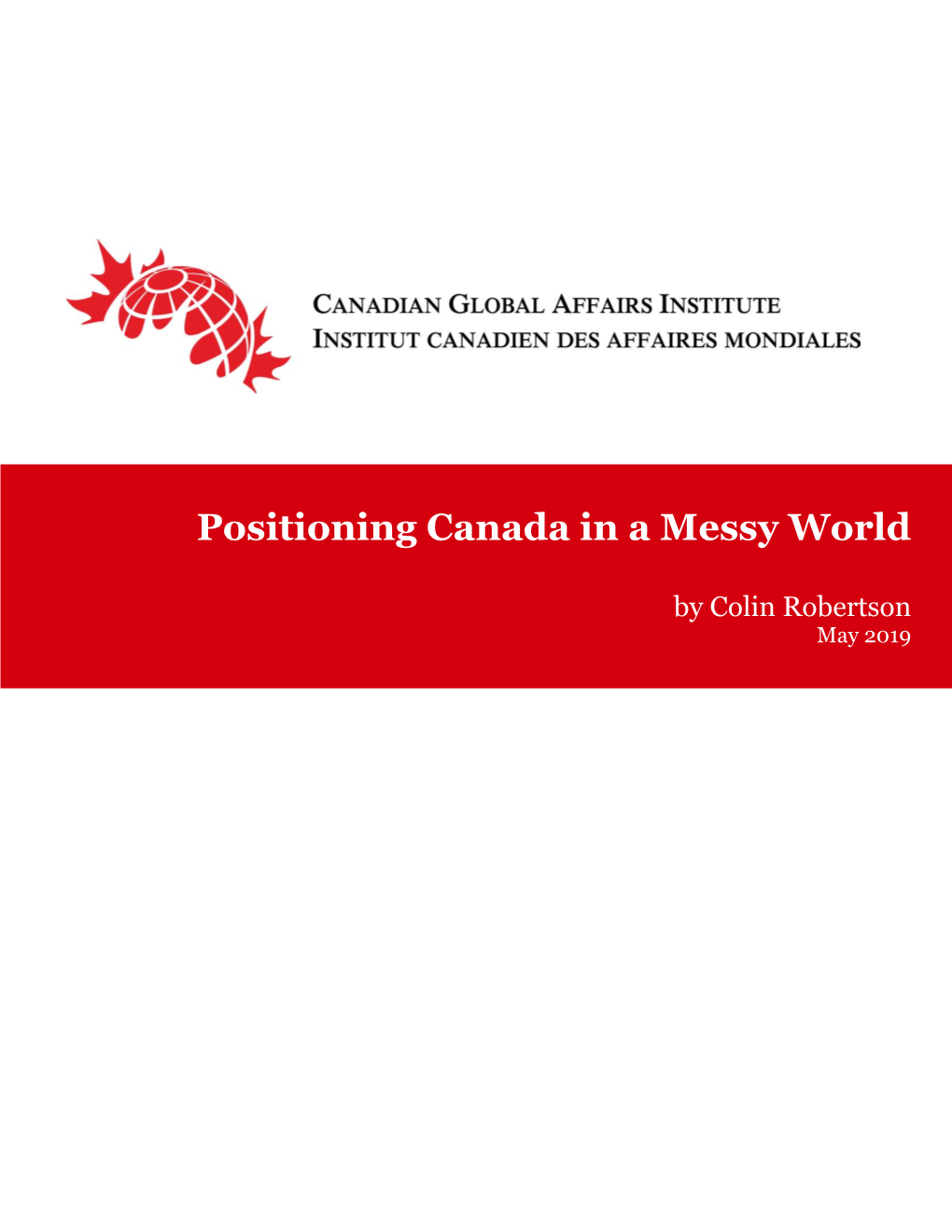 Positioning Canada in a Messy World