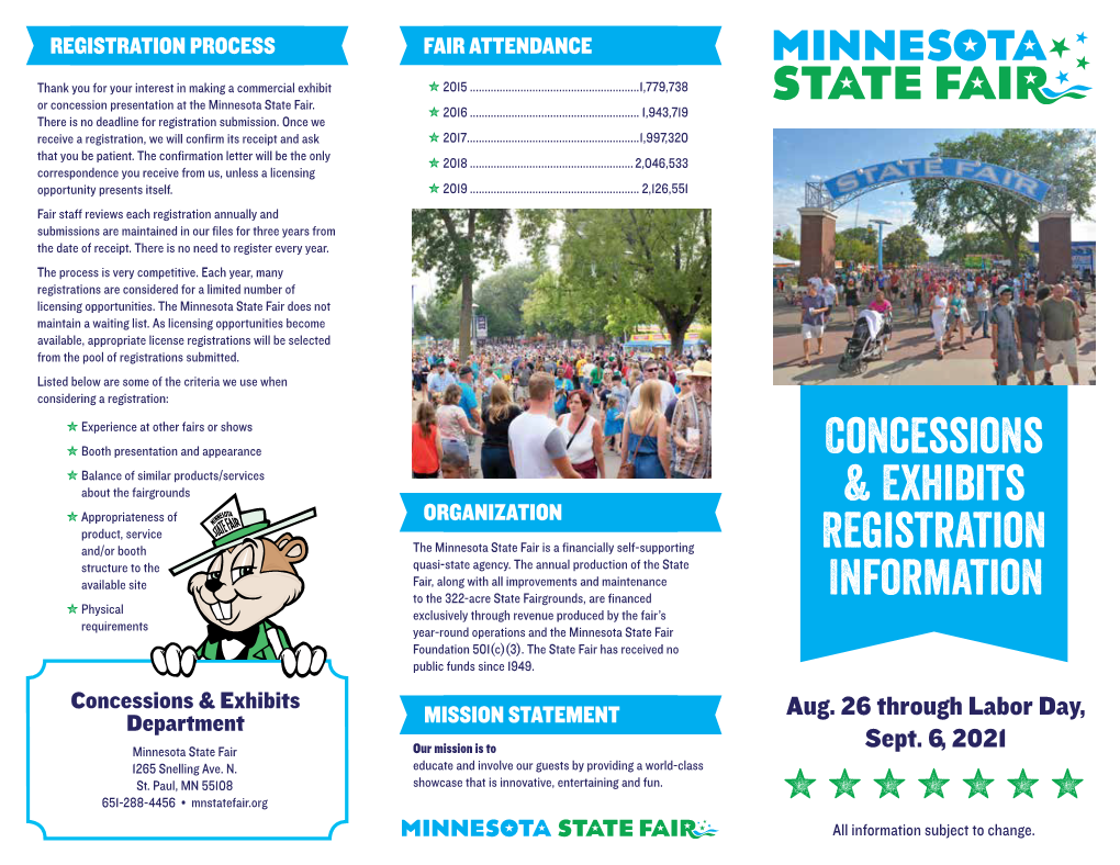 2021 Concessions & Exhibits Registration