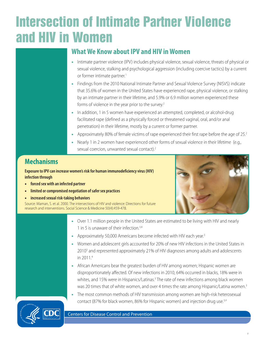 Intersection of Intimate Partner Violence and HIV in Women