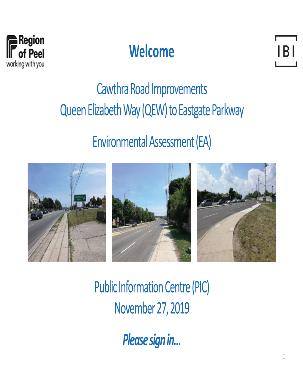 Cawthra Road Improvements Queen Elizabeth Way (QEW) to Eastgate Parkway Environmental Assessment (EA)