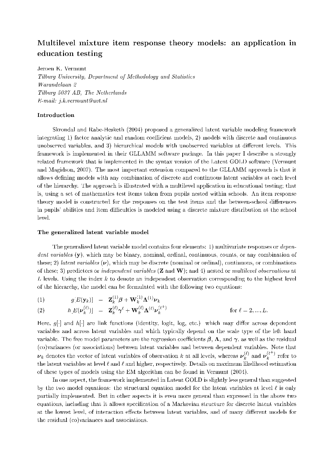 Multilevel Mixture Item Response Theory Models: an Application in Education Testing