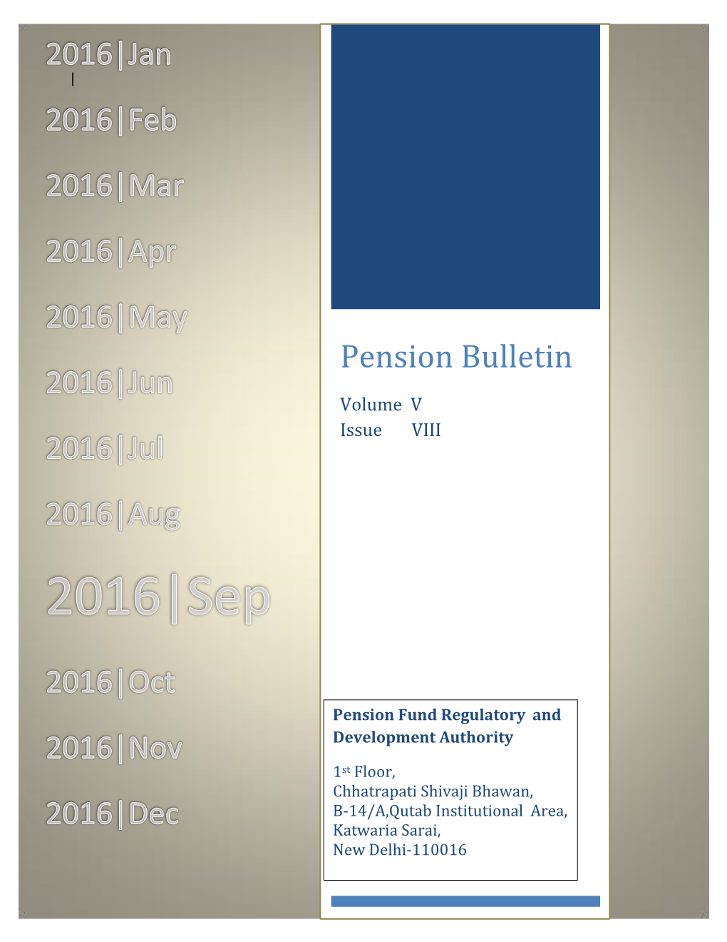 Pension Bulletin Volume V Issue VIII