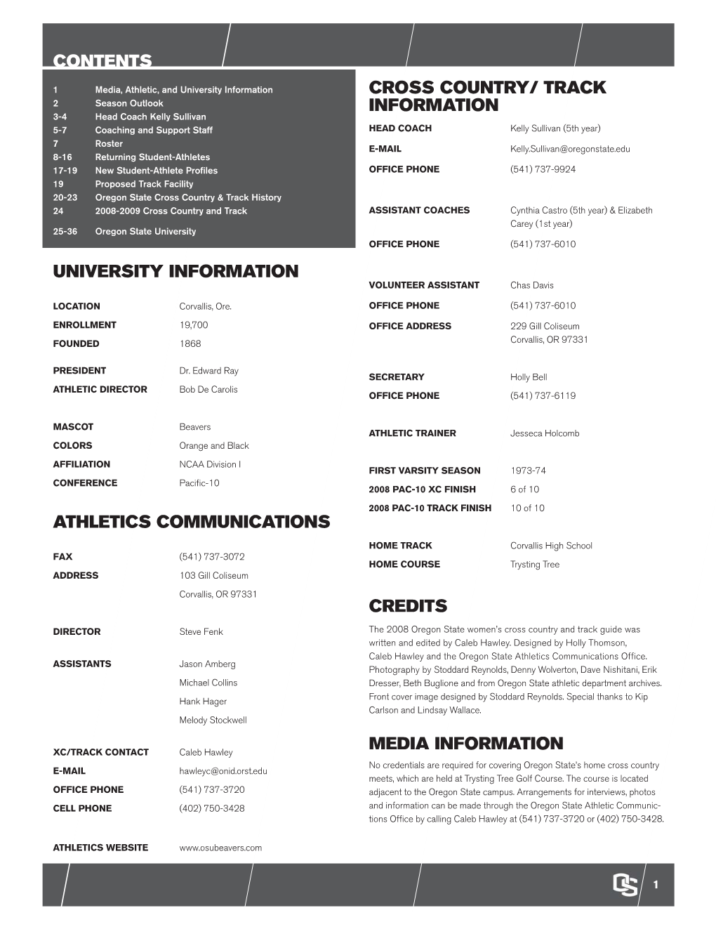 2008-09 Xc Track Guide.Indd