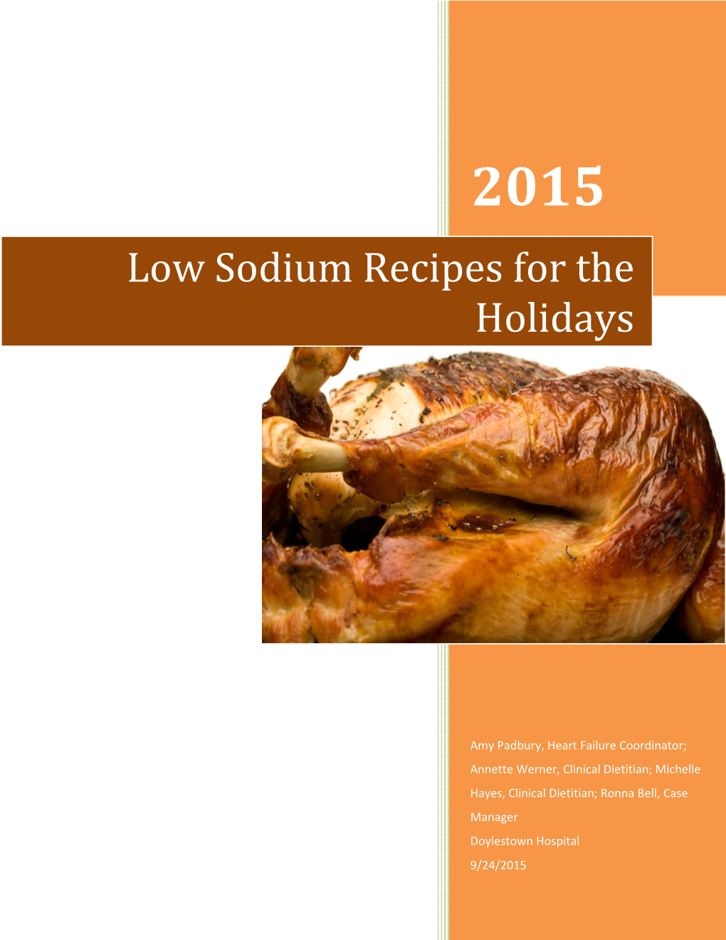 Low Sodium Recipes for the Holidays