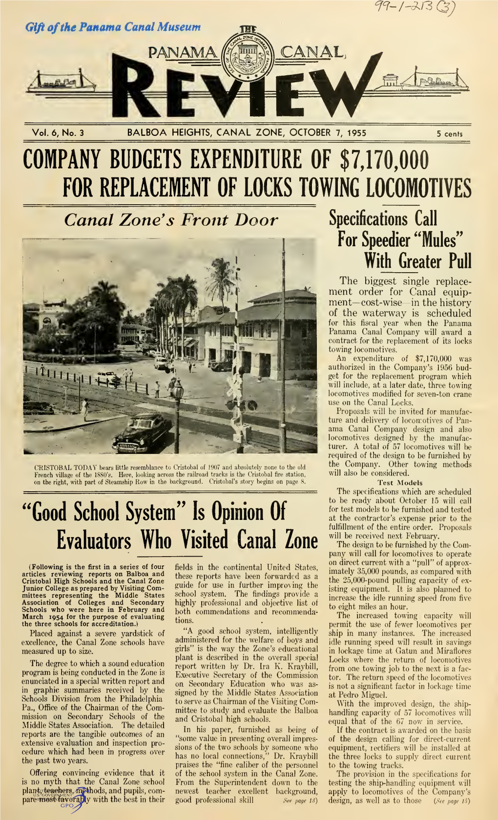 THE PANAMA CANAL REVIEW October 7,1955