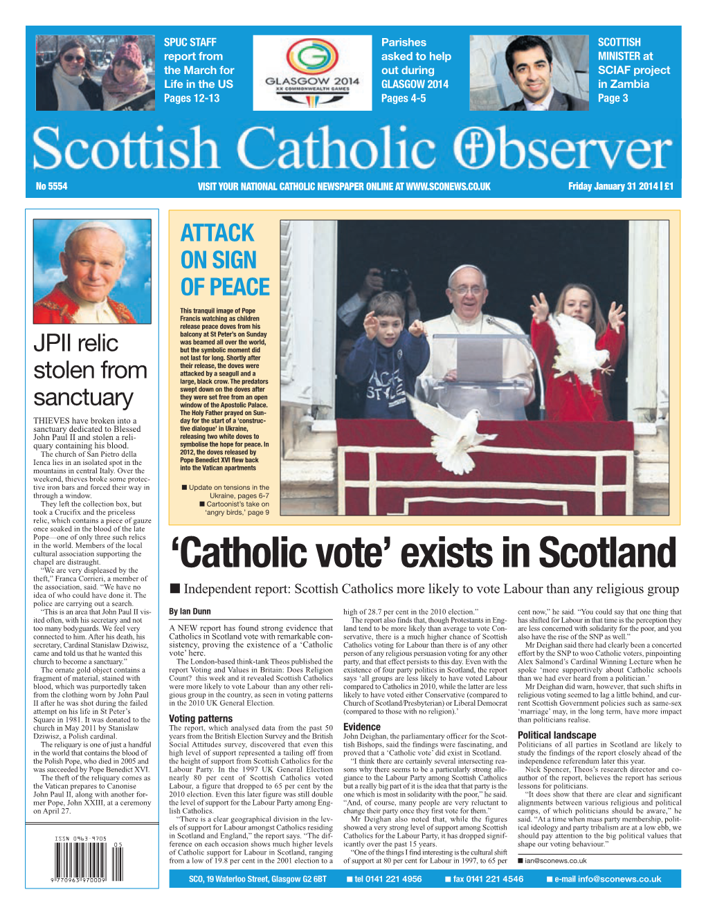 Catholic Vote’ Exists in Scotland “We Are Very Displeased by the Theft,” Franca Corrieri, a Member of the Association, Said